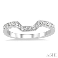 1/4 Ctw Round Cut Diamond Wedding Band in 14K White Gold
