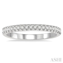 1/5 Ctw Round Cut Diamond Wedding Band in 14K White Gold