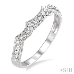 1/5 Ctw Round Cut Diamond Wedding Band in 14K White Gold