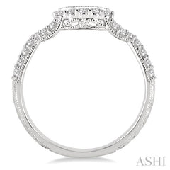 1/5 Ctw Round Cut Diamond Wedding Band in 14K White Gold
