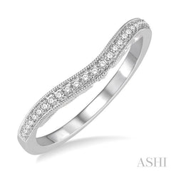1/6 Ctw Half Eternity Round Diamond Wedding Band in 14K White Gold
