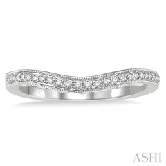 1/6 Ctw Half Eternity Round Diamond Wedding Band in 14K White Gold