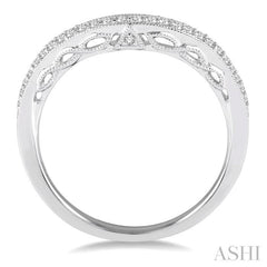 1/6 Ctw Half Eternity Round Diamond Wedding Band in 14K White Gold