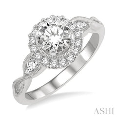 1/3 Ctw Diamond Semi-Mount Engagement Ring in 14K White Gold