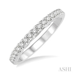 1/3 Ctw Round Cut Diamond Wedding Band in 14K White Gold