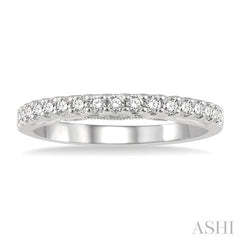 1/3 Ctw Round Cut Diamond Wedding Band in 14K White Gold
