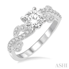 1/4 Ctw Diamond Semi-Mount Engagement Ring in 14K White Gold