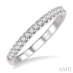 1/5 Ctw Round Cut Diamond Wedding Band in 14K White Gold