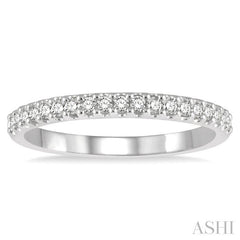 1/5 Ctw Round Cut Diamond Wedding Band in 14K White Gold