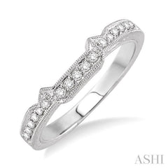 1/8 Ctw Round Cut Diamond Matching Wedding Band in 14K White Gold