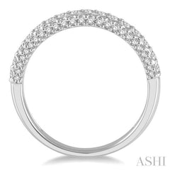 1/2 Ctw Round Cut Diamond Wedding Band in 14K White Gold