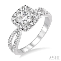 1/4 Ctw Diamond Semi-Mount Engagement Ring in 14K White Gold