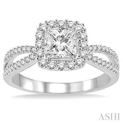 1/4 Ctw Diamond Semi-Mount Engagement Ring in 14K White Gold