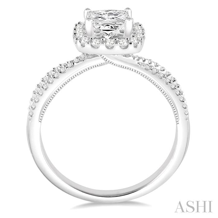 1/4 Ctw Diamond Semi-Mount Engagement Ring in 14K White Gold