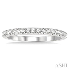 1/4 Ctw Round Cut Diamond Wedding Band in 14K White Gold