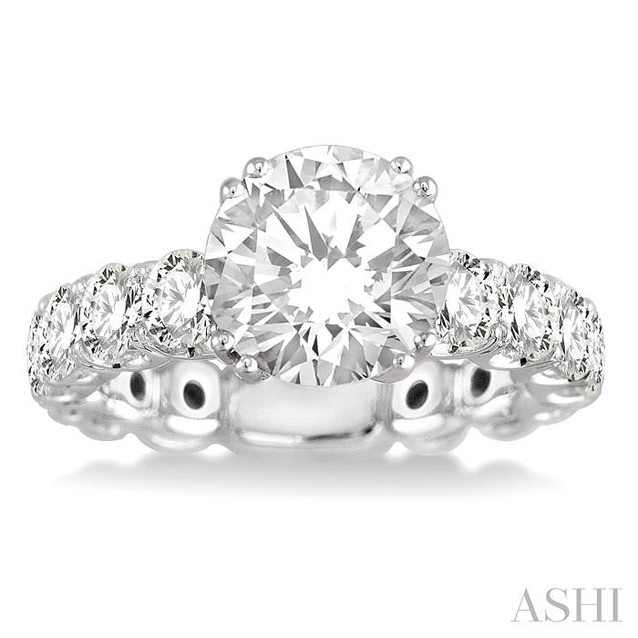 2 Ctw Diamond Semi-Mount Engagement Ring in 14K White Gold