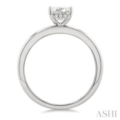 1/20 Ctw Cushion Shape Semi-Mount Diamond Engagement Ring in 14K White Gold