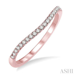 1/6 Ctw Round Cut Diamond Wedding Band in 14K Rose Gold