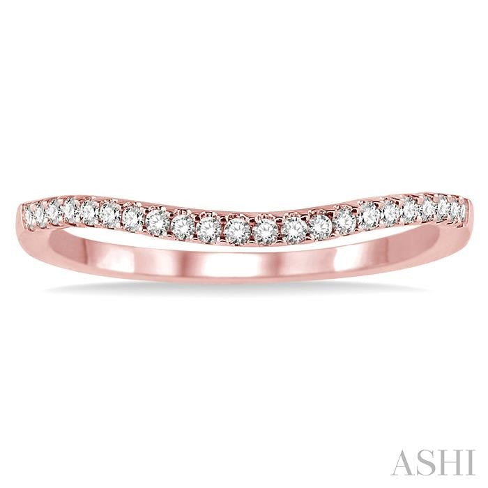 1/6 Ctw Round Cut Diamond Wedding Band in 14K Rose Gold