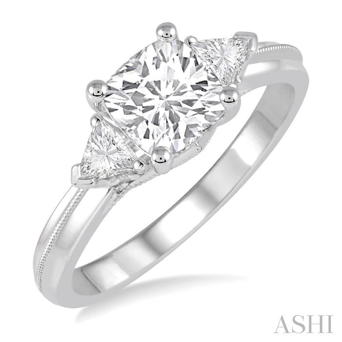 1/3 Ctw Diamond Semi-Mount Engagement Ring in 14K White Gold