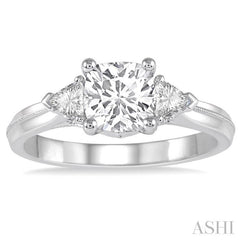 1/3 Ctw Diamond Semi-Mount Engagement Ring in 14K White Gold