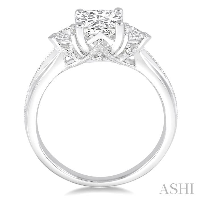 1/3 Ctw Diamond Semi-Mount Engagement Ring in 14K White Gold