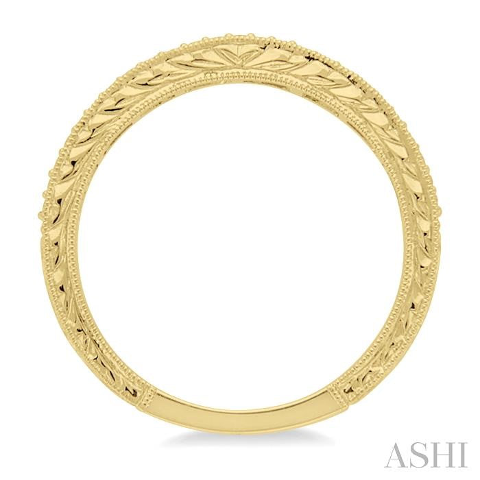 1/10 Ctw Round Cut Diamond Wedding Band in 14K Yellow Gold
