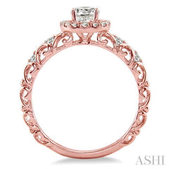 1/6 Ctw Diamond Semi-Mount Engagement Ring in 14K Rose Gold