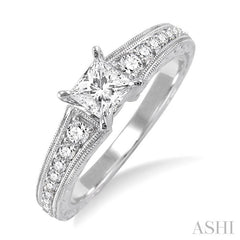 1/4 Ctw Diamond Semi-Mount Engagement Ring in 14K White Gold