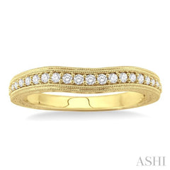 1/5 Ctw Round Cut Diamond Wedding Band in 14K Yellow Gold