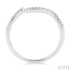 1/10 Ctw Round Cut Diamond Wedding Band in 14K White Gold