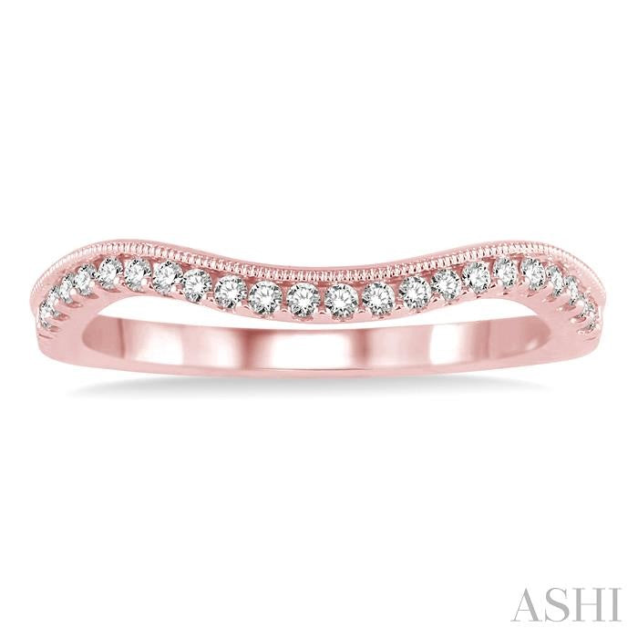 1/5 Ctw Round Cut Diamond Wedding Band in 14K Rose Gold