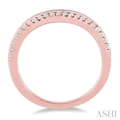 1/5 Ctw Round Cut Diamond Wedding Band in 14K Rose Gold
