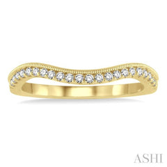 1/5 Ctw Round Cut Diamond Wedding Band in 14K Yellow Gold