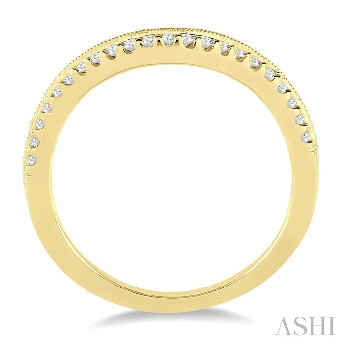 1/5 Ctw Round Cut Diamond Wedding Band in 14K Yellow Gold