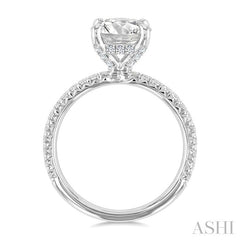 5/8 Ctw Round Shape Semi-Mount Diamond Engagement Ring in 14K White Gold