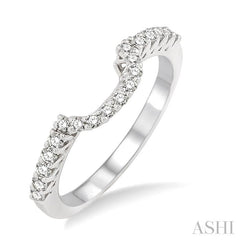 1/3 Ctw Round Cut Diamond Wedding Band in 14K White Gold