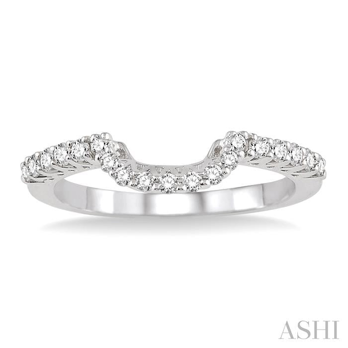 1/3 Ctw Round Cut Diamond Wedding Band in 14K White Gold