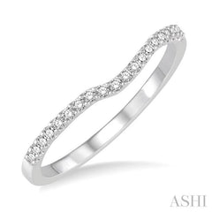 1/6 Ctw Round Cut Diamond Wedding Band in 14K White Gold