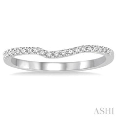 1/6 Ctw Round Cut Diamond Wedding Band in 14K White Gold