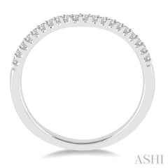 1/6 Ctw Round Cut Diamond Wedding Band in 14K White Gold