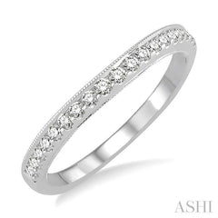 1/4 Ctw Round Cut Diamond Wedding Band in 14K White Gold