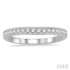 1/4 Ctw Round Cut Diamond Wedding Band in 14K White Gold