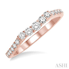 3/8 Ctw Round Cut Diamond Wedding Band in 14K Rose Gold