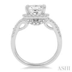 3/4 Ctw Diamond Semi-Mount Engagement Ring in 14K White Gold