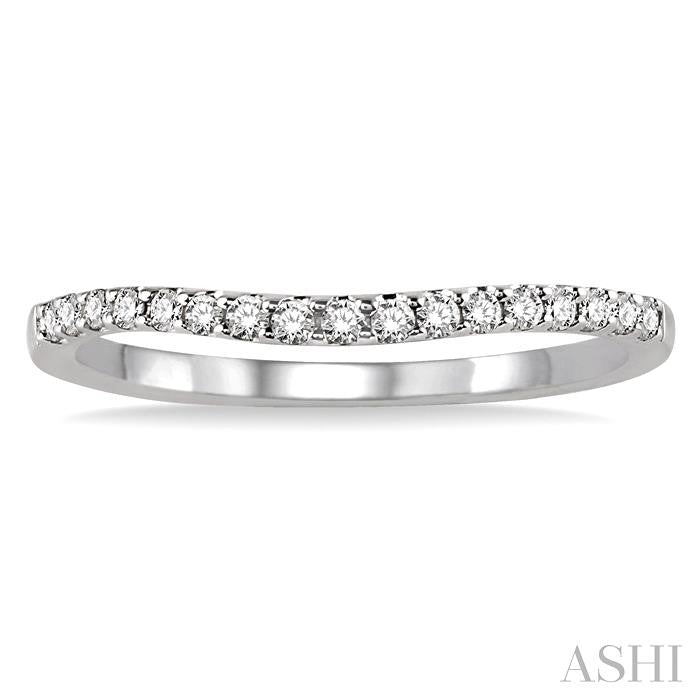 1/6 Ctw Round Cut Diamond Wedding Band in 14K White Gold