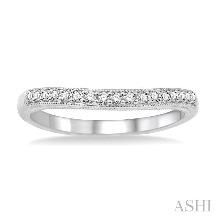 1/6 Ctw Round Cut Diamond Wedding Band in 14K White Gold