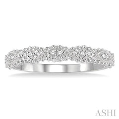 1/3 Ctw Marquise Lattice Round Cut Diamond Wedding Band in 14K White Gold
