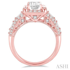 3/4 Ctw Diamond Semi-Mount Engagement Ring in 14K Rose Gold