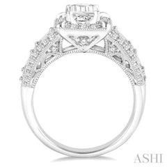 3/4 Ctw Diamond Semi-Mount Engagement Ring in 14K White Gold